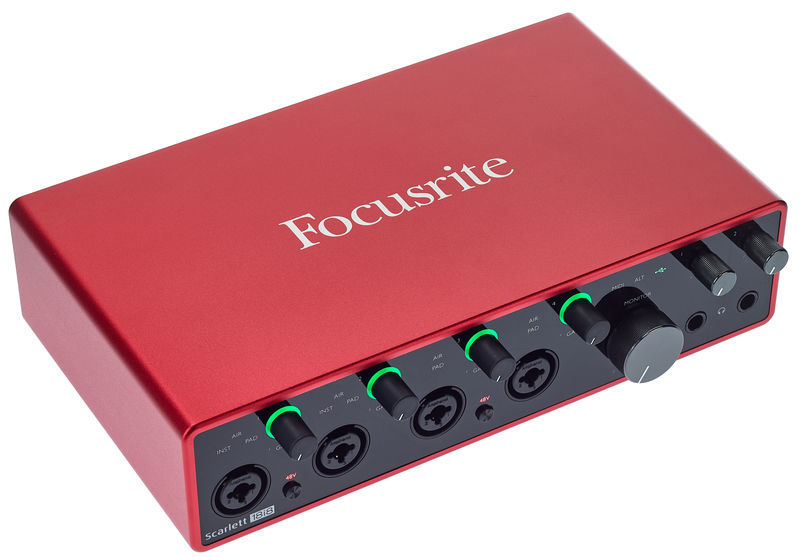 Focusrite Scarlett3 18i8 interface audio USB-C SPdif optique Midi